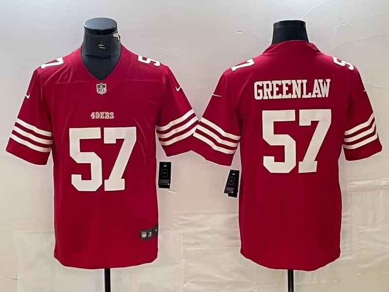 Men San Francisco 49ers 57 Greenlaw red 2024 Nike Limited NFL Jersey